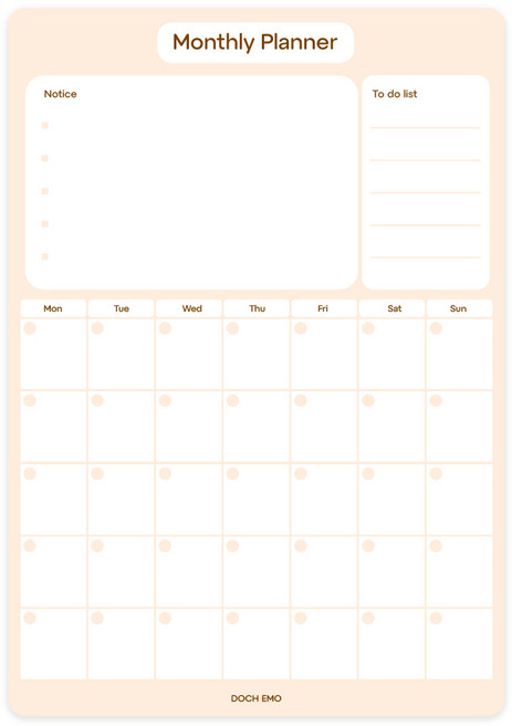 도치이모 예쁜 냉장고 자석 메모보드 메모시트 스케줄러 화이트보드 주간계획표(마카 포함), [대형] 먼슬리 플래너 (세로형)