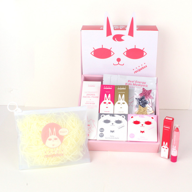 레시피박스 데일리 어린이 메이크업 9종 선물박스 체리블루, 1개