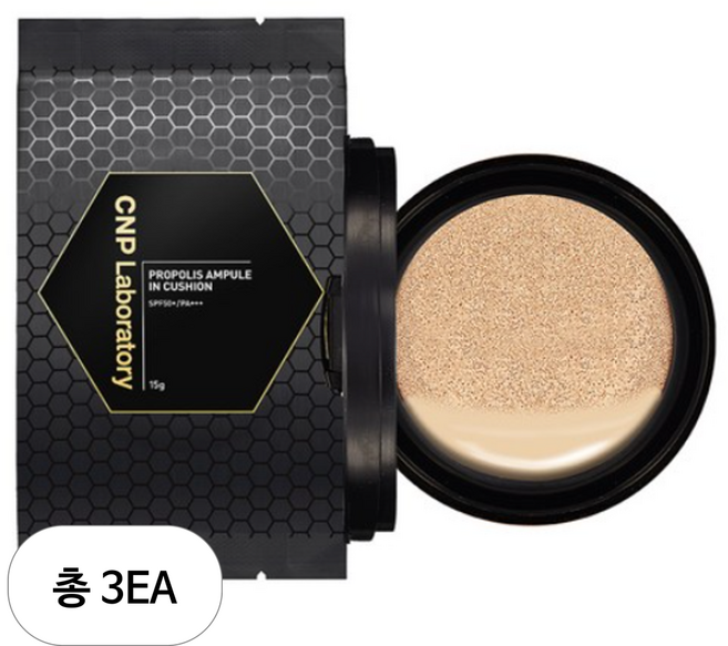 씨앤피 프로폴리스 앰플 인 쿠션 리필, 21호 라이트 베이지, 3개