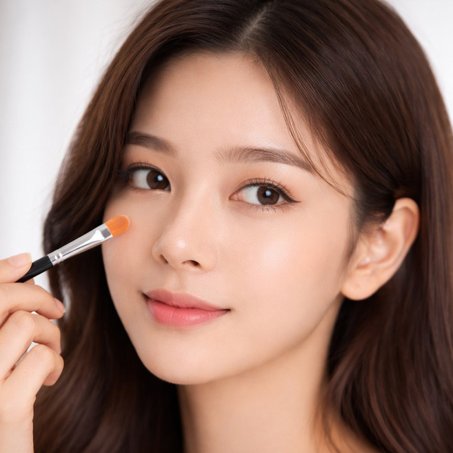 잘샀지 메이크업 커버 고급 컨실러 브러쉬, 1개, C124 블랙