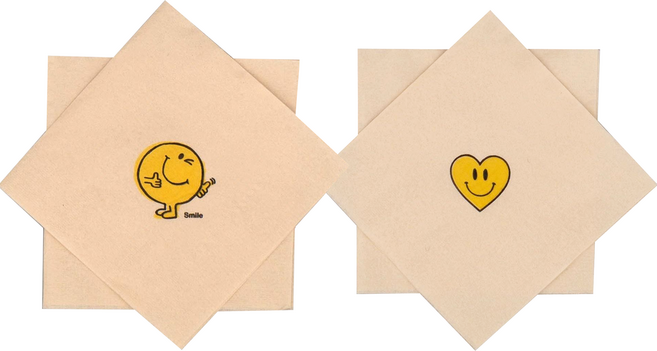 에버크린 친환경 대나무 칵테일 냅킨, 윙크와하트, 1개, 1매입