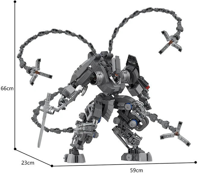 MOC Mech 로봇 Voidforge Exarch 모델 빌딩 블록 아이디어 세트 영화 액션 피규어 MOC-181462 건축자 벽돌, 01 825PCS