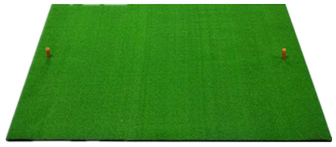 高爾夫球揮桿打擊墊 1*1.25m 大型草皮練習墊 附贈TEE, 綠色, 1個