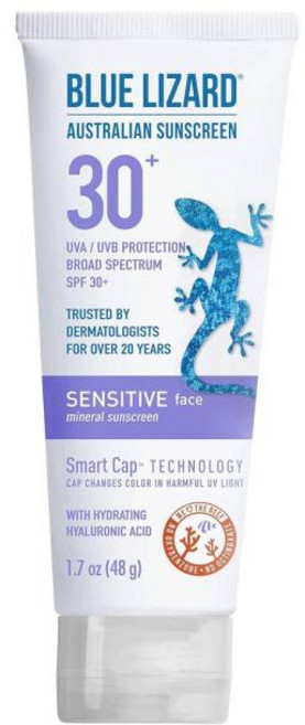 BLUE LIZARD SENSITIVE FACE 선크림 SPF 30 48g, 1개