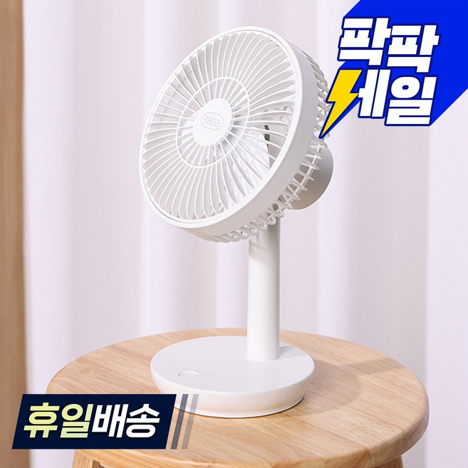 레이나 무선 선풍기 RF-0601W 저소음 DC모터 휴대용