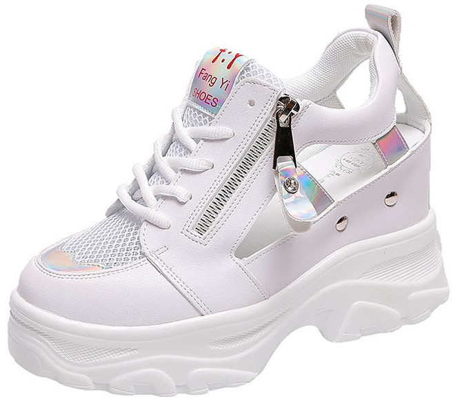 Yanrz 여자 통굽 샌들 스포츠 웨지힐 키높이 샌들 9CM