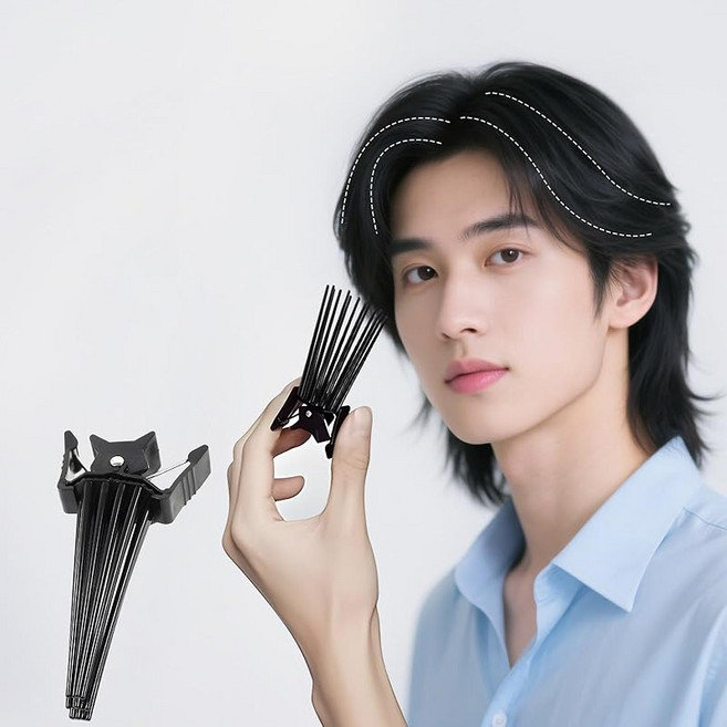 포뷰트 헤어 볼륨 핀처 앞머리 뿌리 볼륨 집게 블랙 1개, 검정색