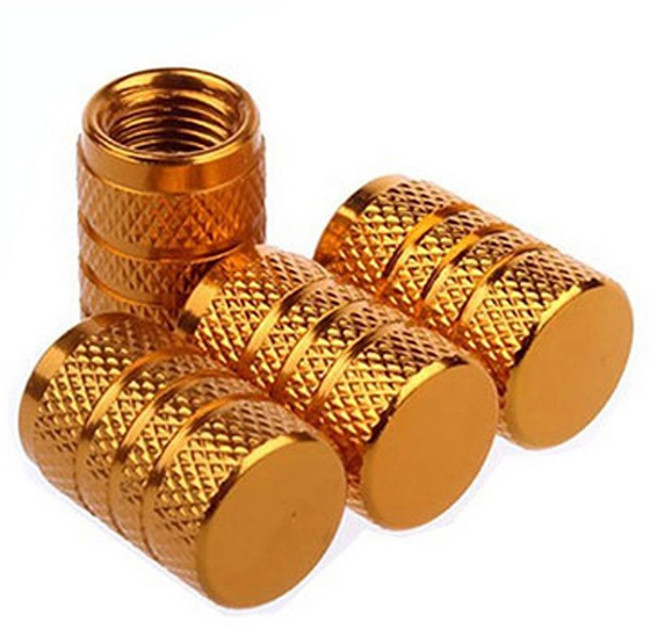4Pcs Knurling 스타일 타이어 밸브 캡 알루미늄 실버 자동차 줄기 휠 공기, 금