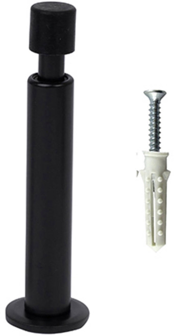 철물파크 스프링 완충 스토퍼 도어 방문 1개 세트, 블랙