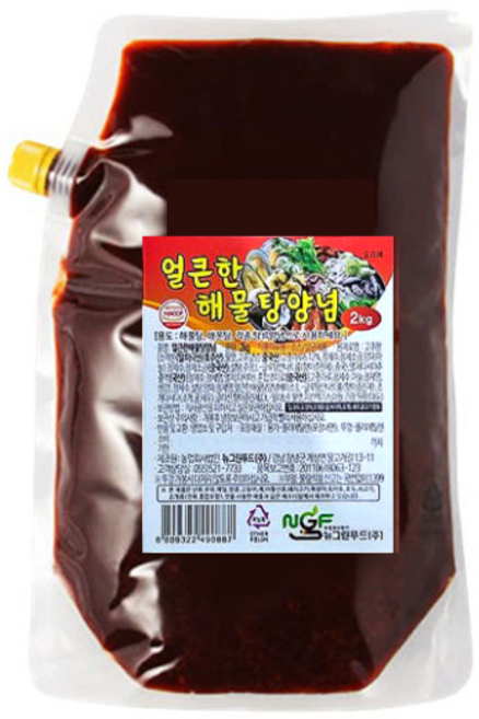 뉴그린 얼큰한 해물탕 양념장 2kg 매운탕양념, 1개
