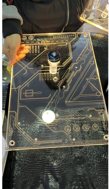 야외 캠핑 IGT 발광 유닛 보드 아크릴 테이블 휴대용 경량, 1유닛 메카(왼쪽) 투명