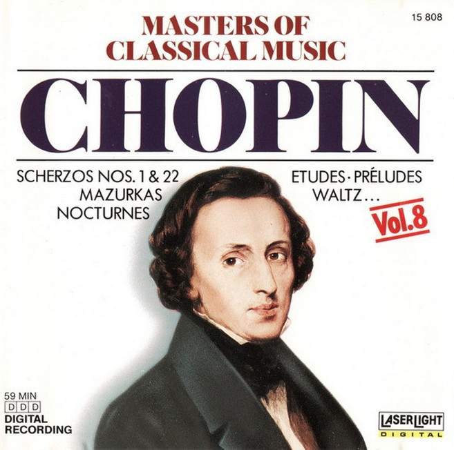 중고CD) Chopin - Masters Of Classical Music Vol.8 (스케르초/ 왈츠/녹턴) A- 급