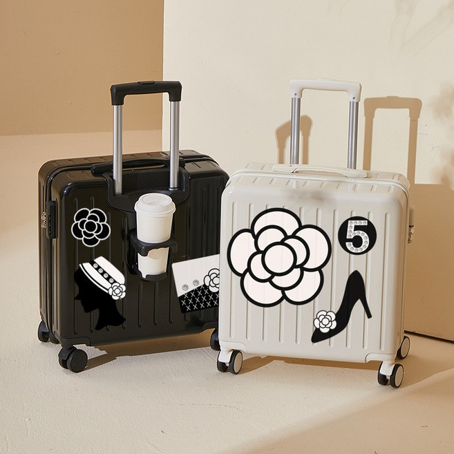 위드코코 DIY 까멜리아 캐리어 꾸미기 빅사이즈 대형 방수 유리 벽 욕실 리무버블 스티커, 1개