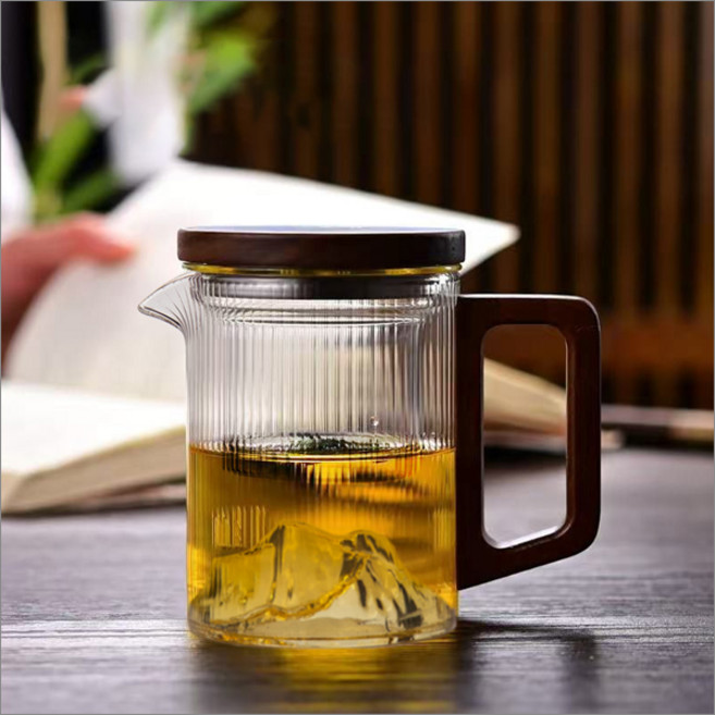 북대사글라스 우드핸들 티포트, 1개, 300ml