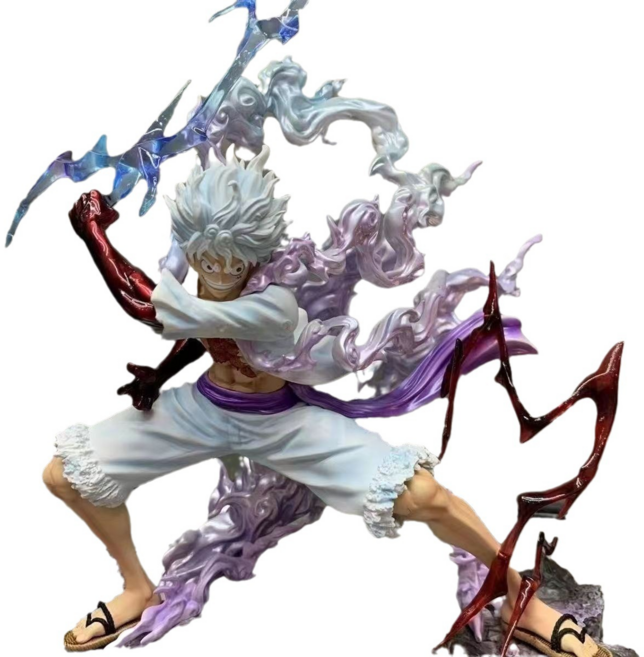 원피스 니카 루피 피규어 기어5 태양의신 번개 28cm 고퀄리티 스테츄, 윙크 니카 루피, 1개