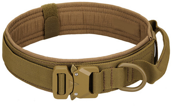 Ozingg 중형견 대형견 훈련 목줄, 카키베이지, 1개