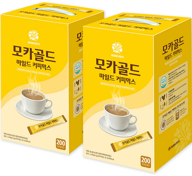 모카골드 마일드 대용량 커피믹스, 11g, 2박스, 200개입