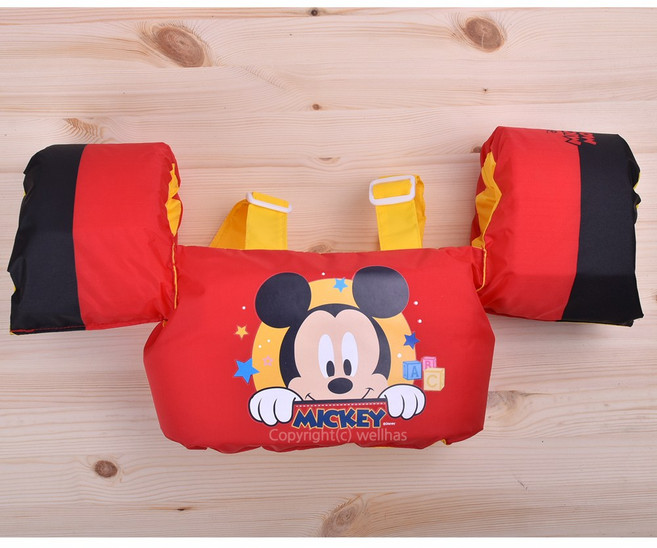 미키마우스 암링자켓 퍼들점퍼 어린이 아기 팔튜브, 1개