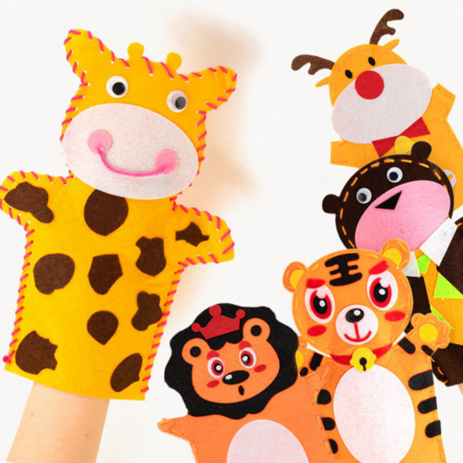 펠트 동물 손인형만들기 11종, 호랑이, 1개