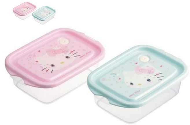 헬로키티 50주년 간편보관용기 2종세트 500ml 반찬통, 1개
