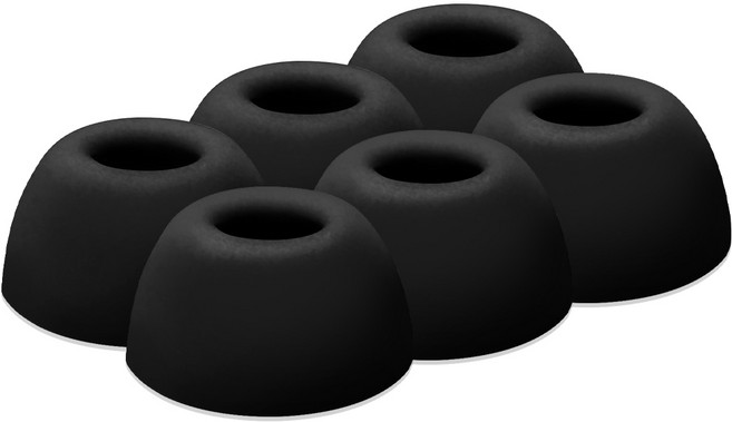 더조은셀러 실리콘 이어팁 이어캡 스윗팁 크기별 6P 3쌍 갤럭시 버즈2 프로, 1세트, 블랙-L(6P)