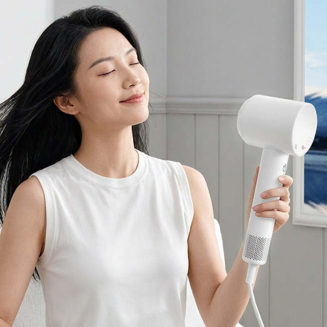 프리미엄 플라즈마 헤어 드라이기 초고속 모터 저소음 헤어 드라이어, 화이트, C-931