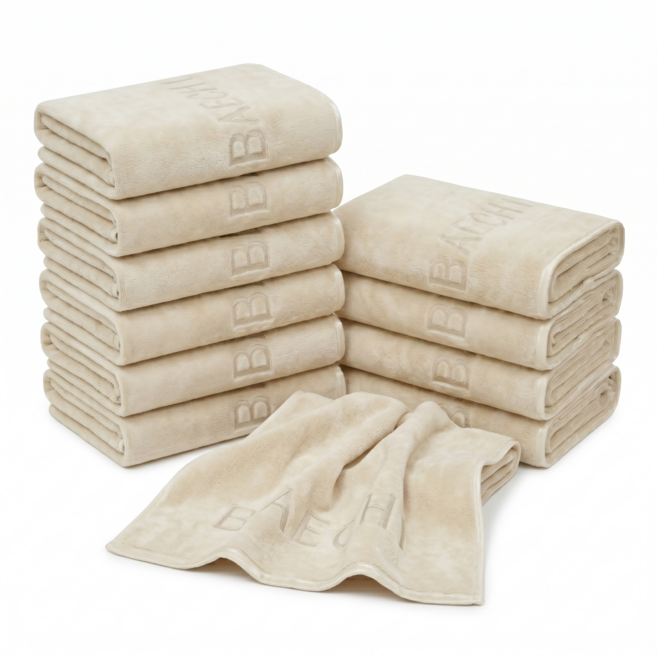 배이치노 먼지없는 부드러운 호텔수건 150g 고급 수건, 10개, 오트밀