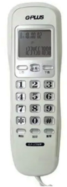 GPLUS掛壁式來電顯示有線電話 LJ-1704W 白色, LJ-1704W白色