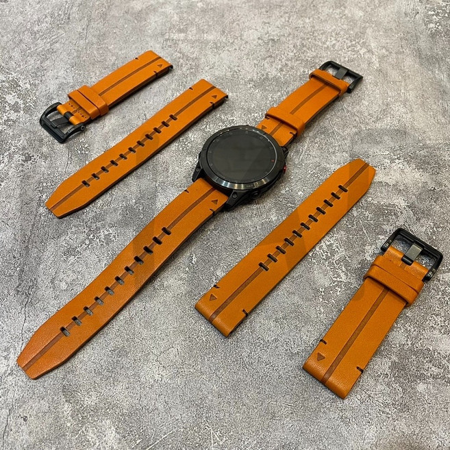 GARMIN 真皮錶帶 FENIX 7 7X 8 EPIX tactix PRO 945 955 S62, 1個, FORERUNNER 965