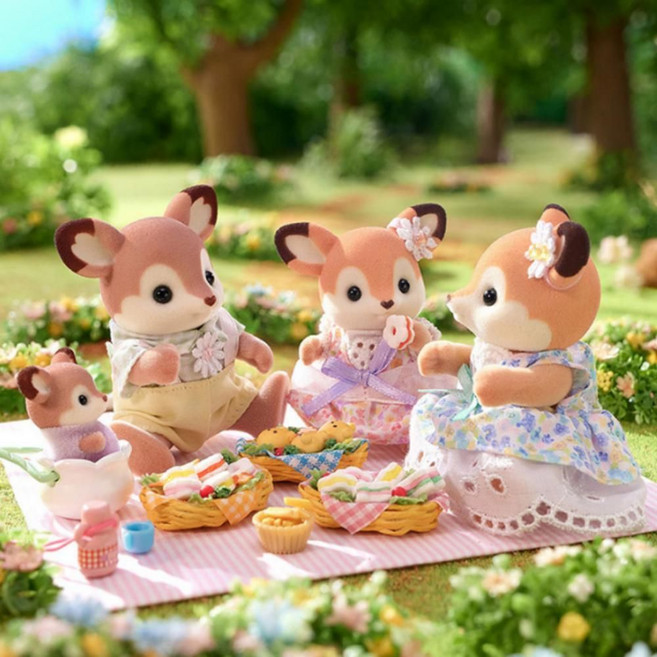 실바니안 패밀리 사슴 가족 인형 피규어 장난감 su0+844MY