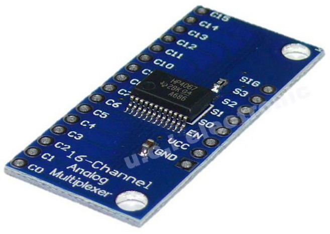 AI電子 CD74HC4067 高速CMOS 16通道類比數位訊號多工器, 1個