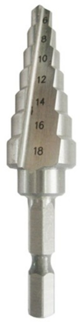 스마토 스텝드릴(6각생크) 직선형 기리 천공, 1개