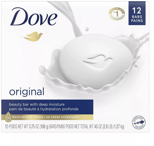 도브 오리지널 딥 모이스처 뷰티 바, 106g, 12개