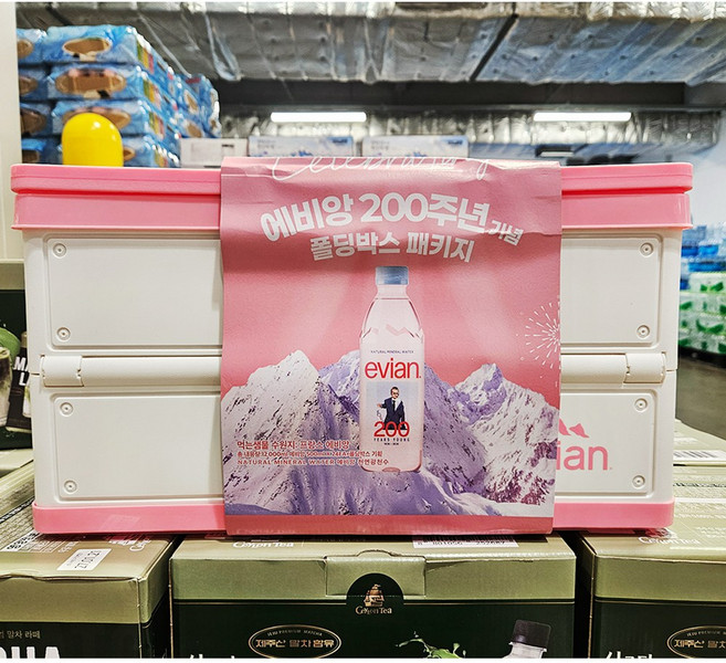 에비앙 천연광천수 200주년 기념 폴딩박스 패키지, 24개, 500ml