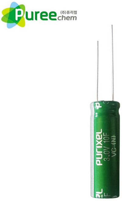 퓨리켐 퓨리셀 슈퍼콘덴서 3.0V 10F 10*30mm 슈퍼커패시터, 1개, 1개입