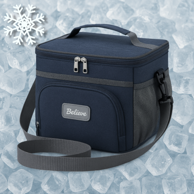 앤아이즈 3중 단열 강화 휴대 쿨러백, 네이비, 1개