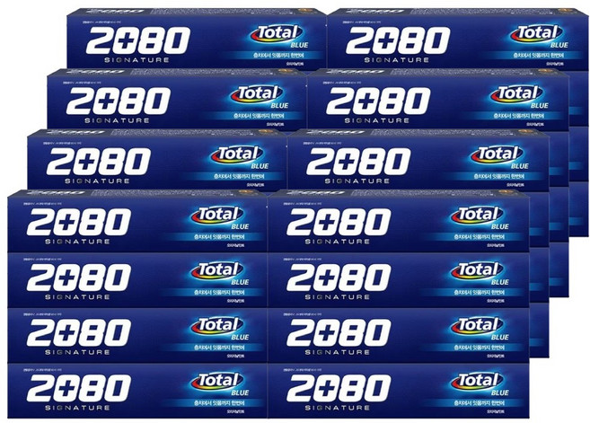 2080 시그니처 토탈치약 블루, 32개