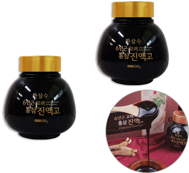 한삼수 6년근 고려 홍삼 참당귀뿌리 칡뿌리 사철쑥 영양 농축액 진액고 선물 1kg, 1세트