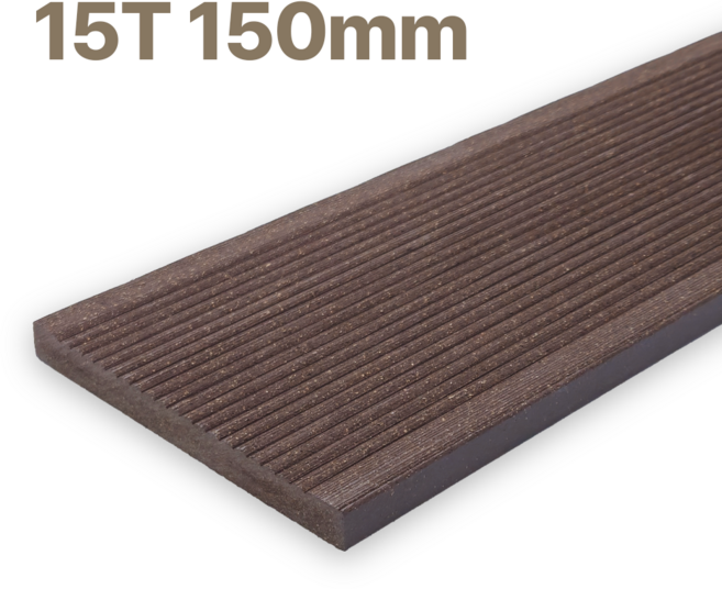 합성목재 데크 15T 인조 방부목 피스형 바닥재 옥상 인테리어 테라스 폭150mm 길이2400mm, 1개