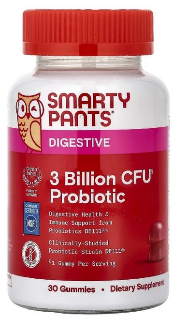 SmartyPants Digestive 어린이용 프로바이오틱 구미젤리 딸기 30개, 1개 - 쿠팡