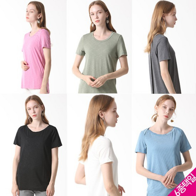 [르오트] 말리 라운드 소프트 반팔티 6종택일