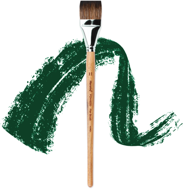 [공식] 헤렌드 수채화 유화 아크릴화 납작 붓 FCH-9200 1호~11호 4조 세트, 4조 세트(3.4.5.7)