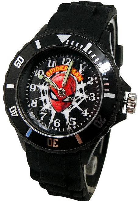 Marvel 漫威 酷黑 Spider-Man 蜘蛛人 運動彩帶 中型 手錶