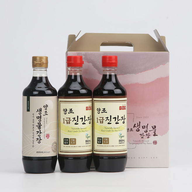 신앙촌 양조 생명물간장 선물세트 진 13-3호 집들이 답례품 감사인사 본사직영, 1세트