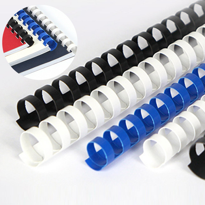 [오피스스쿨] 라미에이스 제본용 플라스틱링 (50매) / 38mm 3가지색상 문서제단 문서제본, 제본용 플라스틱링 (50매/38mm), 흰색