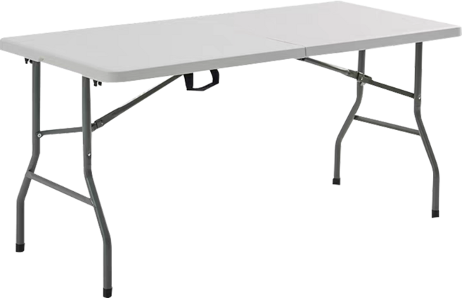 手提摺疊戶外露營餐桌 180cm 寬大桌面, 白色, 10人