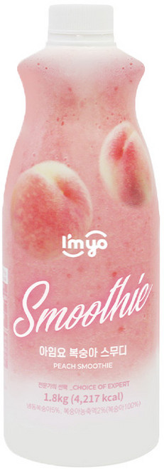 아임요 휴럼 복숭아 스무디 베이스, 1.8kg, 1개