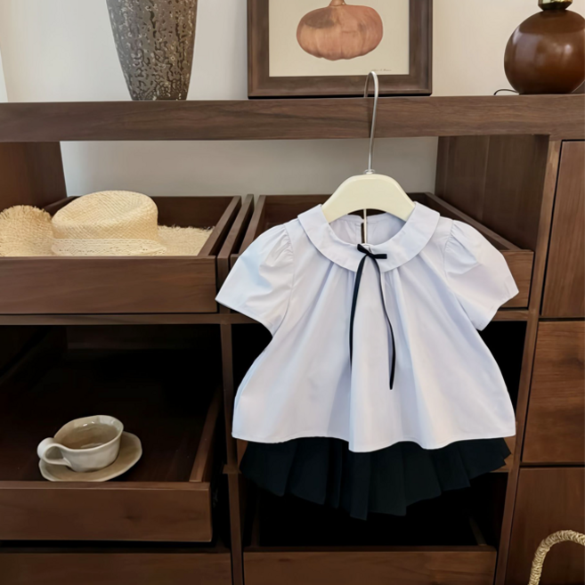 마이슈마켓 여아용 여름 투피스 유아 블라우스 상하복 치마 등원룩 여행