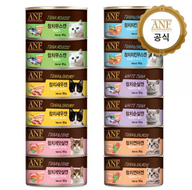 ANF 고양이캔 6종 콤보 95g 12개입