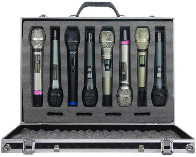 마이크 보관함 알루미늄박스 노래방 무선마이크 케이스, 2. 6개 수납가능